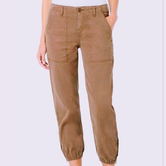 Calligraphie Pants - CALLIGRAPHIE Elastic Back Waist Zip & Button Ankle Pant W/ Zipper Detail NWOT
